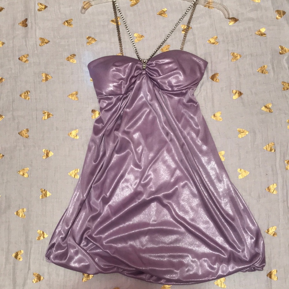 Metallic purple dress